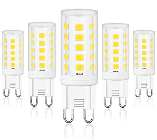 OHLGT G9 LED Bulbs 5W 40W Halogen Equivalent Daylight White 6000K 400LM Not Dimmable for Home Lighting G95W6000K5P