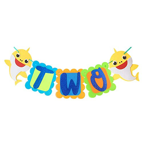 Baby Shark 2nd Birthday Banner Baby Shark Two Birthday Highchair Banners Baby Shark Birthday Decorations Party Supplies for Second Baby Boy Baby Shark 2nd Birthday Banner Baby Shark Two Birthday Highchair Banners Baby Shark Birthday Decorations Party Supplies for Second Baby Boy