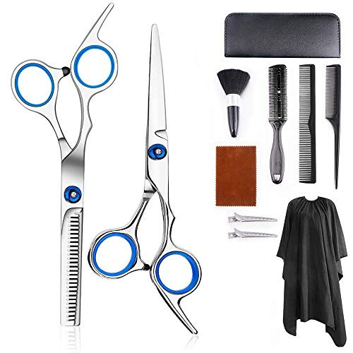 Professional Hair Cutting Scissors Set Gayrrnel 11Pcs Haircut Scissors Thinning Shears MultiUse Haircut Kit Hairdressing Scissors Hair Cutting Shears for Barber Salon Home Hair Shears for Women Men Professional Hair Cutting Scissors Set Gayrrnel 11Pcs Haircut Scissors Thinning Shears MultiUse Haircut Kit Hairdressing Scissors Hair Cutting Shears for Barber Salon Home Hair Shears for Women Men