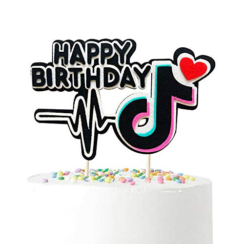 Tik Tok Cake Topper Tik Tok Party Decorations Tik Tok Happy Birthday Cake Topper For Kids Boys Girls Bday