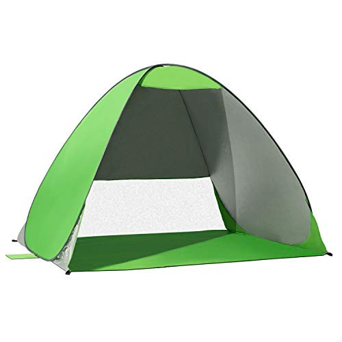 KITADIN Pop up Beach Tent Anti UV Sun Shelter Outdoor Cabana Instant Automatic Portable for 23 Person Green