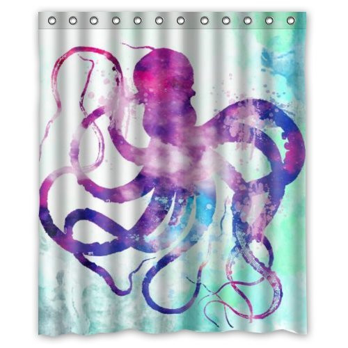 Octopus Bathroom Shower Curtain Octopus Shower Curtains with 12 Hooks, Waterproof Mildew Resistant Fabric Bath Curtain Sets for Bathroom Decoration 60" x 72" Octopus Bathroom Shower Curtain Octopus Shower Curtains with 12 Hooks, Waterproof Mildew Resistant Fabric Bath Curtain Sets for Bathroom Decoration 60" x 72"
