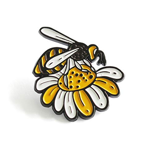 Cute Honey Bee Flower Enamel Lapel Pin Badge  Charm Bee Pin Gifts for Women Girls Men Best Friends