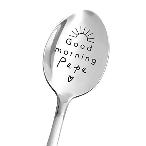 Best Papa Gifts Good Morning Papa Spoon Funny Papa Spoon Engraved Tea Coffee Spoon Papa Gift from Granddaughter Grandson Wife Papa Fathers DayBirthdayChristmas Gifts Best Papa Gifts Good Morning Papa Spoon Funny Papa Spoon Engraved Tea Coffee Spoon Papa Gift from Granddaughter Grandson Wife Papa Fathers DayBirthdayChristmas Gifts