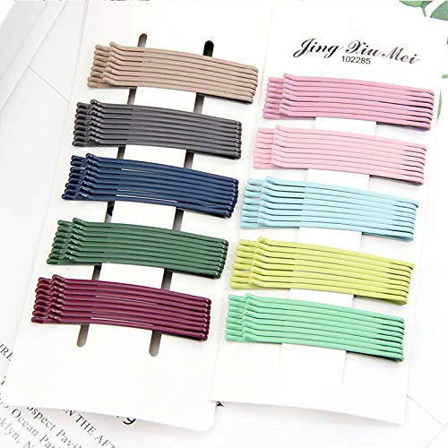 Colorful Bobby Pins ABOLINE 80PCS Curved Bobby PIns Metal Hair Pins for Women Girls8 colors