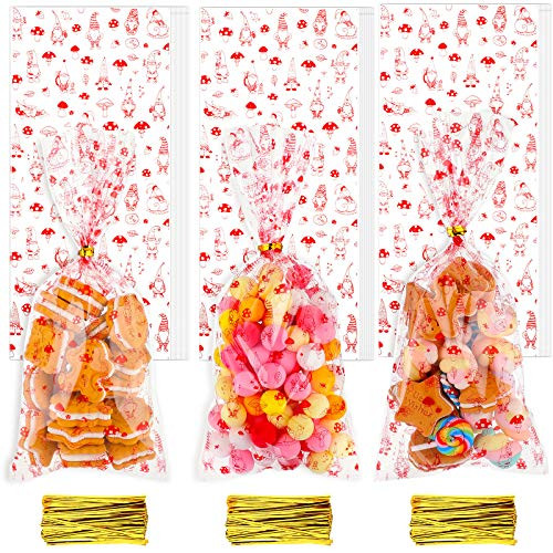 Tenare 200 Pieces Christmas Candy Bags Gnome Clear Cellophane Treat Bags Christmas Snack Bags Cookie Bags with Twist Ties or Christmas Party Supplies Tenare 200 Pieces Christmas Candy Bags Gnome Clear Cellophane Treat Bags Christmas Snack Bags Cookie Bags with Twist Ties or Christmas Party Supplies