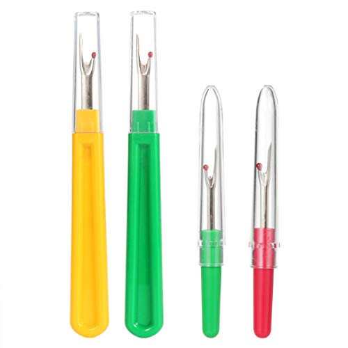 Milisten 4pcs Seam Ripper Handy Stitch Ripper Thread Unpicker Sewing Tools for Crafting Removing Hems and Seams Random Color Milisten 4pcs Seam Ripper Handy Stitch Ripper Thread Unpicker Sewing Tools for Crafting Removing Hems and Seams Random Color