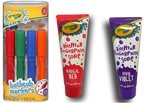 Crayola Bathtub Markers 4 count Crayola Bathtub Fingerpaint Soap 2 ct Crayola Bathtub Markers 4 count Crayola Bathtub Fingerpaint Soap 2 ct