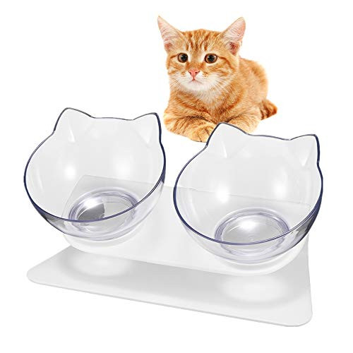 YChoice365 Double Raised Cat Bowls Elevated Dog Bowls with Raised Stand Pet Bowls for FoodWater Cute Cat Bowl Pet Feeding Bowls YChoice365 Double Raised Cat Bowls Elevated Dog Bowls with Raised Stand Pet Bowls for FoodWater Cute Cat Bowl Pet Feeding Bowls