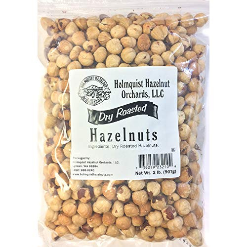 Holmquist Hazelnuts Dry Roasted Hazelnuts  Unsalted  2 LB Bag