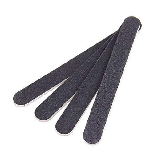 10 PCS Professional Washable Double Sided Grit Nail Files Emery Board Black Nail Art Care Sanding Buffer Buffing Manicure Pedicure Tool