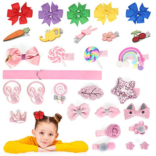Hair Clips for Baby Girls 30PCS Hair Accessories Gift Set for Toddlers Kids Hair Pins Hair Bows Hair Ties with Velvet Gift Bag Hair Clips for Baby Girls 30PCS Hair Accessories Gift Set for Toddlers Kids Hair Pins Hair Bows Hair Ties with Velvet Gift Bag