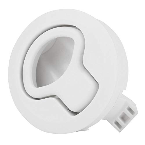 Hatch Latch Lock Plastic Flush Pull Hatch Latch Slam Latch for RV Marine Boat RVwhite
