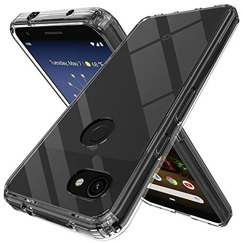 Raysmark Google Pixel 3a XL Case ShockAbsorption Air Hybrid Slim Fit Shockproof AntiDrop Crystal TPU Bumper  Clear Hard Back Protective Case Cover Compatible for Google Pixel 3a XL Clear