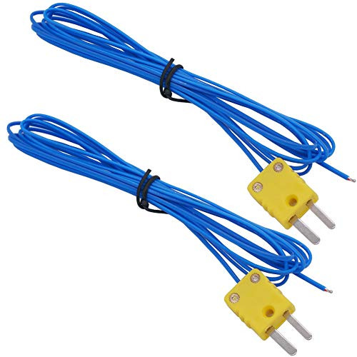 Twidec 2Pcs KType Temperature Probe Sensor MiniConnector Thermocouple?Temperature Range 50~250°C?2M TP01