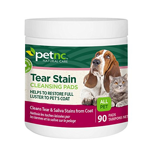 PetNC Natural Care Tear Stain Cleansing Pads for All Pets 90 Count