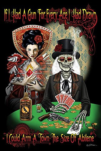 Loser by Gary Kroman - Skeleton Playing Poker 36x24 Graphic Art Print Poster