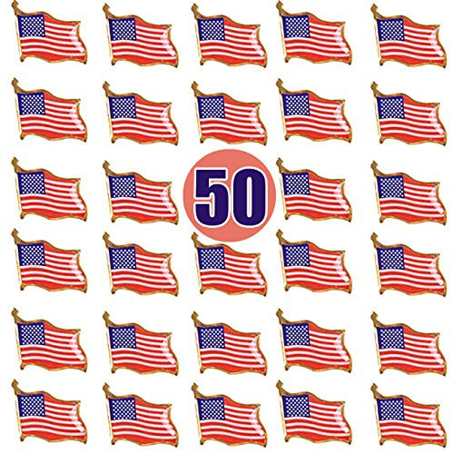 TIHOOD 50PCS American Flag Waving Lapel Pins United States USA Badge Pin Patriotic Enamel Suit Jacket Lapel Pin TIHOOD 50PCS American Flag Waving Lapel Pins United States USA Badge Pin Patriotic Enamel Suit Jacket Lapel Pin