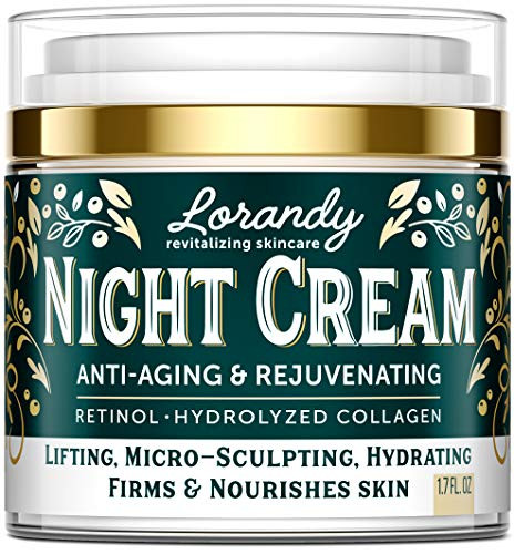 Night Cream for Face  Collagen  Retinol Cream for Face with Hyaluronic Acid  AntiAging Face Moisturizer for Women  Men  Night Wrinkle Cream for Face  Anti Aging Cream for Women  17 fl oz