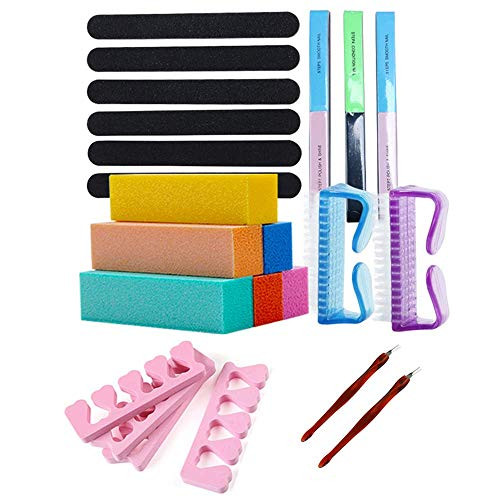Nail Files and Buffers BrushesSanding Buffer Block Nail ShinerProfessional Nail Manicure Tools Art Care Buffer Block Tools Nail Buffer Set21 Pack
