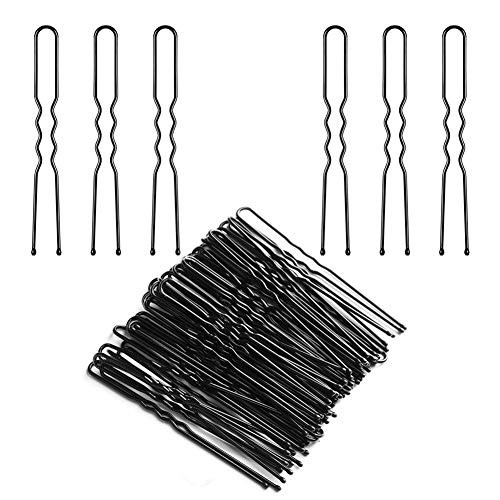 GIYOMI 100pcs Black Metal UShape Bobby Pins Curved Bun Hair ClipSpecial Hair Pin Of The Studio for Girls Women and Hairdressing Salon GIYOMI 100pcs Black Metal UShape Bobby Pins Curved Bun Hair ClipSpecial Hair Pin Of The Studio for Girls Women and Hairdressing Salon