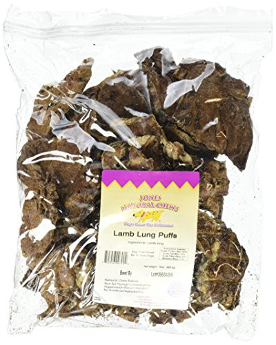 Jones Natural Chews Lamb Lung Puffs 16oz Pouch