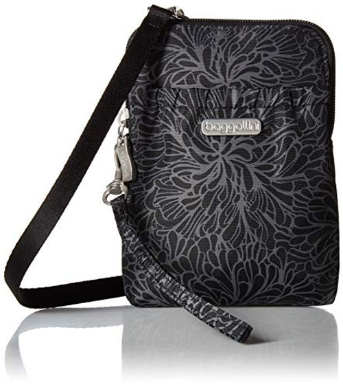 Baggallini Womens RFID Bryant Pouch Midnight Blossom One Size