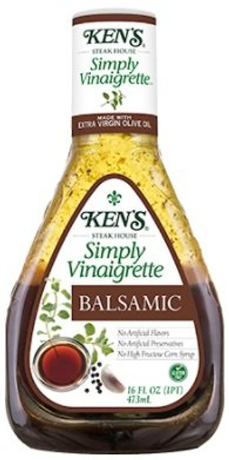 Kens Steak House Simply Vinaigrette Balsamic Salad Dressing 16 fl oz 1 Pack
