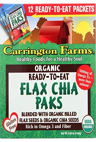 Carrington Farms ReadyToEat Organic Flax Chia Paks 12 Pkts