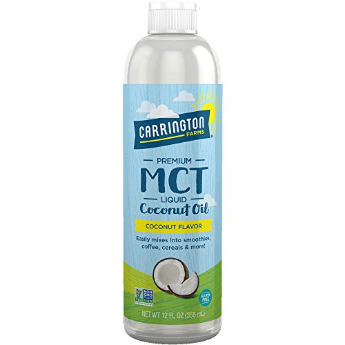 Carrington Farms gluten free hexane free NONGMO free of hydrogenated and trans fats in a BPA free bottle liquid coconut cooking oil Premium MCT 12 Fl Oz