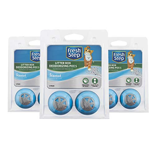 Fresh Step Cat Litter Box Deodorizing Pods In Fresh Scent  Cat Deodorizer Pods For Litter Box 2 Count  3 Pack