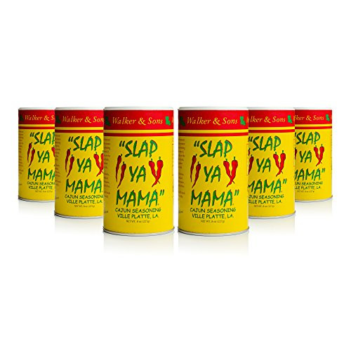 Slap Ya Mama All Natural Cajun Seasoning from Louisiana Original Blend MSG Free and Kosher 8 Ounce Can Pack of 6