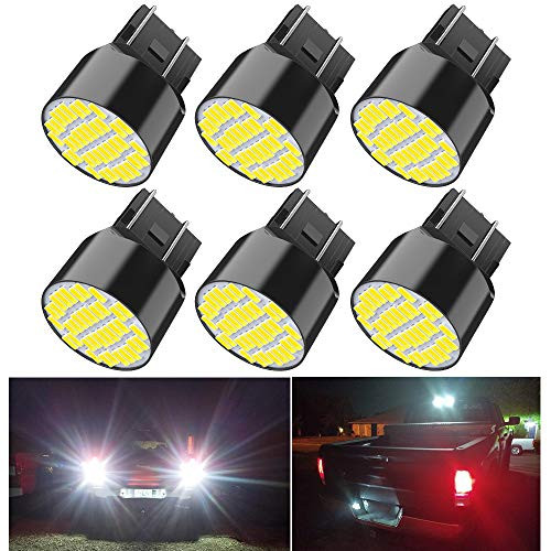 WEIMELTOY 7443 LED Car Bulb Super Bright 7440 7441 7443 7444 992 T20 LED Car Bulbs for Backup Lights Brake Lights Xenon White Pack of 6