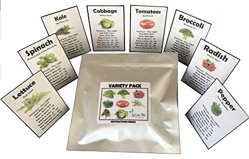 Heirloom Vegetable Seeds, Seed Bank, Non GMO,Non Hybrid .Packed in a Zippered Mylar Bag, Emergency Seed Vault , From the USA, garden seeds, variety of vegetable Seeds, Full size seed packages
