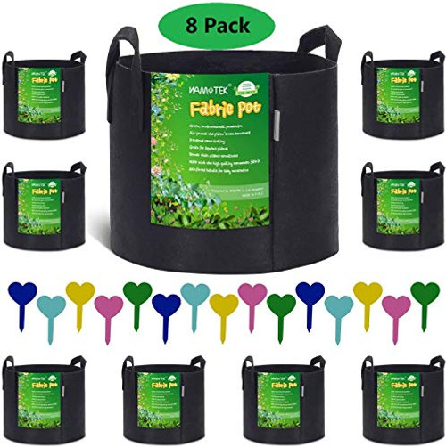 NAMOTEK 8Pack 7 Gallon Grow Bags for Potato or Plant Container Thickened Nonwoven Aeration Fabric Pot Plant Grow Bags with Handled NAMOTEK 8Pack 7 Gallon Grow Bags for Potato or Plant Container Thickened Nonwoven Aeration Fabric Pot Plant Grow Bags with Handled