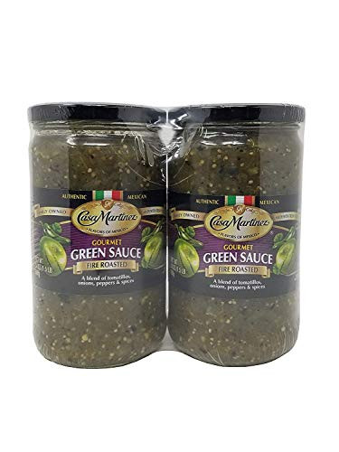 Casa Martinez Gourmet Green Sauce Fire Roasted 24 OZ Each  2 Pk