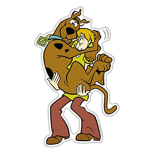 Fan Emblems Scooby Doo Character Car Decal Domed/Multicolor/Clear, Scared Scooby Shaggy Automotive Emblem Sticker Easily Applies to Cars, Trucks, Motorcycles, Laptops, Windows, Almost Anything