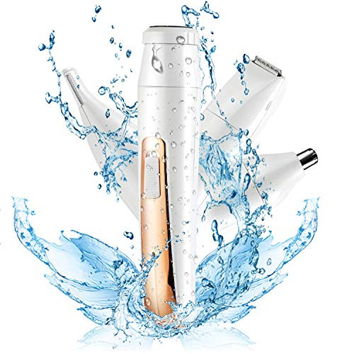 Yonhi Cordless Rechargeable Hair Trimmer SetWaterproof Electric Razor for Women Bikini Womens Shaver Bikini Trimmer Body Hair Removal for Legs and Underarms Rechargeable Wet and Dry Painless Gold
