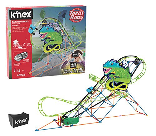 KNEX Thrill Rides Twisted Lizard Roller Coaster Building Set with Ride It! App 402 Piece Ages 7 Building Set Amazon Exclusive KNEX Thrill Rides Twisted Lizard Roller Coaster Building Set with Ride It! App 402 Piece Ages 7 Building Set Amazon Exclusive