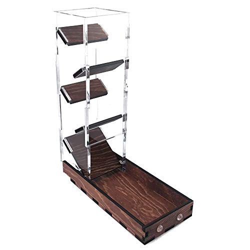C4Labs Dice Tower  Tray for Dice Games Walnut