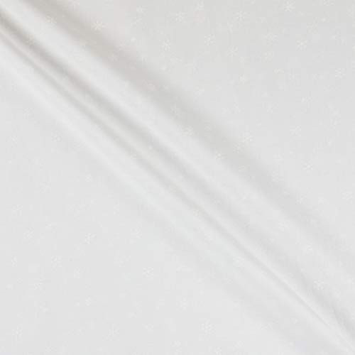Susan Winget Evergreen Farm Snowflakes White on White Fabric by the Yard