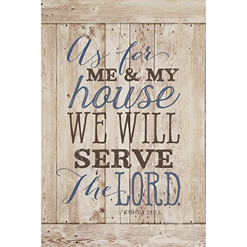 Dexsa As for Me & My House We Will Serve The LordNew Horizons Wood Plaque with Easel 