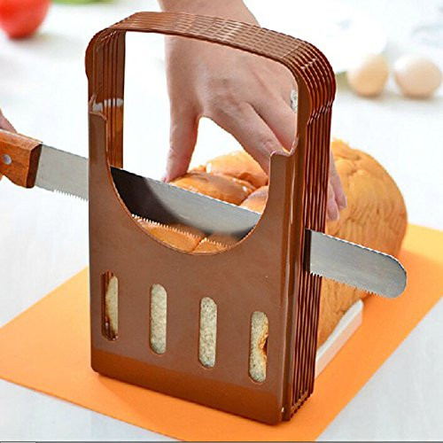 2 pack Bread SlicerBakeBread slicer cutter Foldable Bread Cutting Guide with 4 Slice Thicknesses Mold Bread Bagel Loaf Sandwich Cutter Slicer Toast Slicing Machine