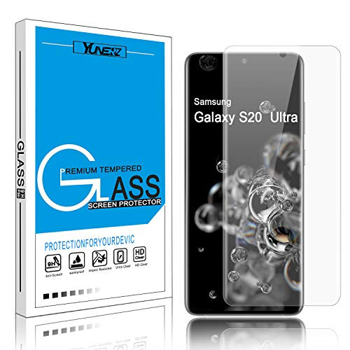 Samsung Galaxy S20 Ultra Screen Protector Yunerz Support Fingerprint Sensor Full Screen Coverage Tempered Glass Screen Protector for Samsung Galaxy S20 Ultra 5G 69inch 2020 Clear