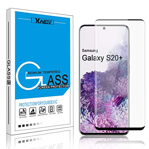 Samsung Galaxy S20 Plus Screen Protector Yunerz Support Fingerprint Sensor Full Screen Coverage Tempered Glass Screen Protector for Samsung Galaxy S20 Plus 67inch 2020 Black