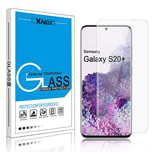 Samsung Galaxy S20 Plus Screen Protector Yunerz Support Fingerprint Sensor Full Screen Coverage Tempered Glass Screen Protector for Samsung Galaxy S20 Plus 67inch 2020 Clear
