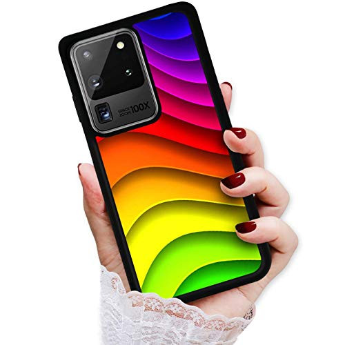 for Samsung Galaxy S20 Ultra Durable Protective Soft Back Case Phone Cover HOT12087 Rainbow Gay Pride
