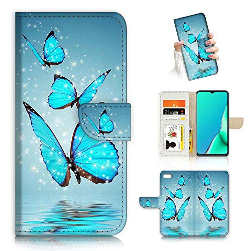 for iPhone SE 2 2020 iPhone SE 2nd Generation 2020 fits iPhone 8 7 6 Designed Flip Wallet Phone Case Cover A21669 Blue Butterfly