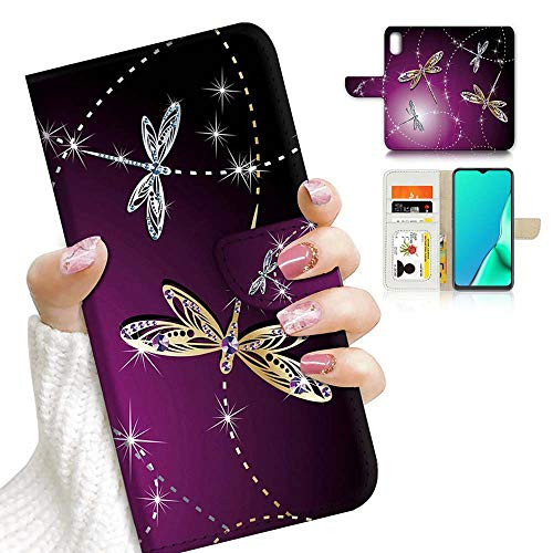 for Samsung A01 Galaxy A01 Designed Flip Wallet Phone Case Cover A20232 Purple Dragonfly 20232