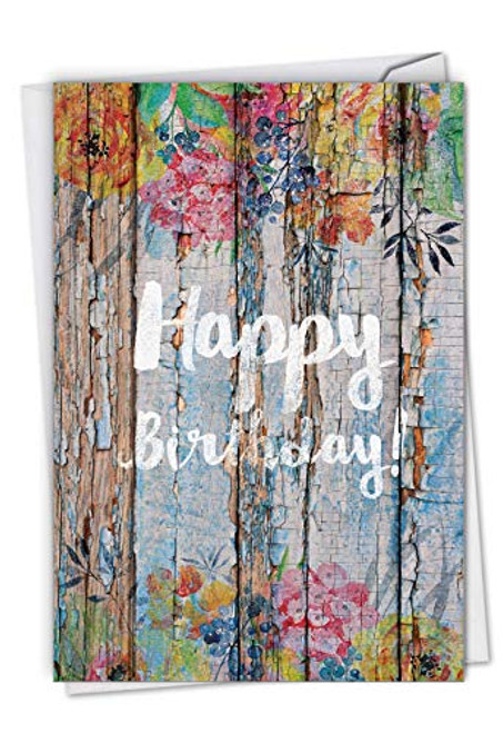 Blooming Driftwood Beautiful Happy Birthday Card with Envelope 463 x 675 Inch Elegant Wood and Flower Paintings Bday Note Card Floral Congrats Bday Greeting Notecard C6108EBDG Blooming Driftwood Beautiful Happy Birthday Card with Envelope 463 x 675 Inch Elegant Wood and Flower Paintings Bday Note Card Floral Congrats Bday Greeting Notecard C6108EBDG